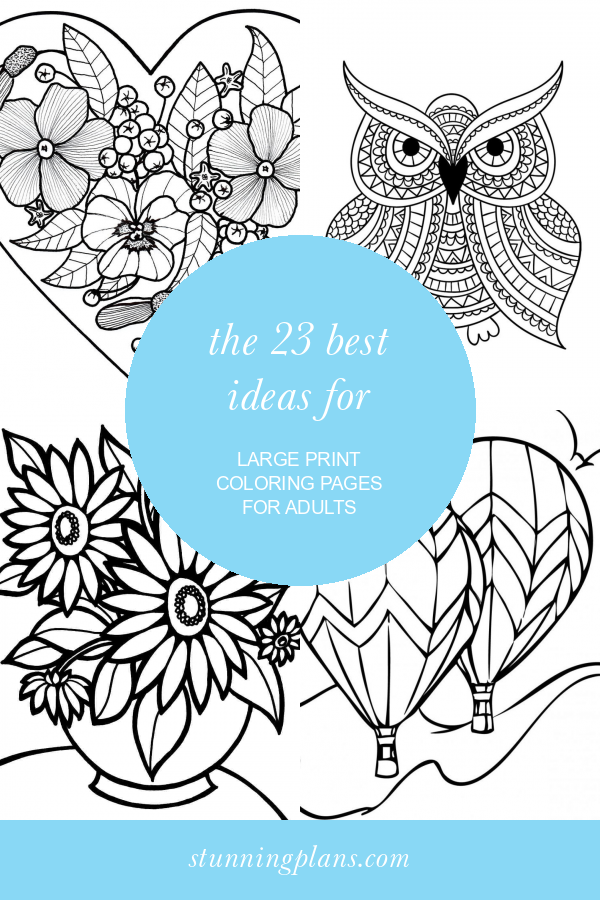 The 23 Best Ideas for Large Print Coloring Pages for Adults - Home